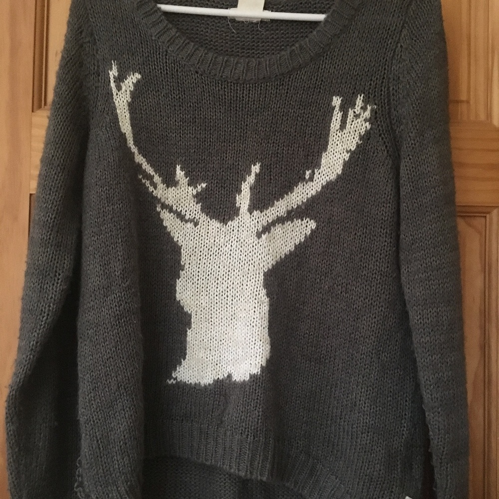 Billabong Knit Sweater with Antler Silhouette M